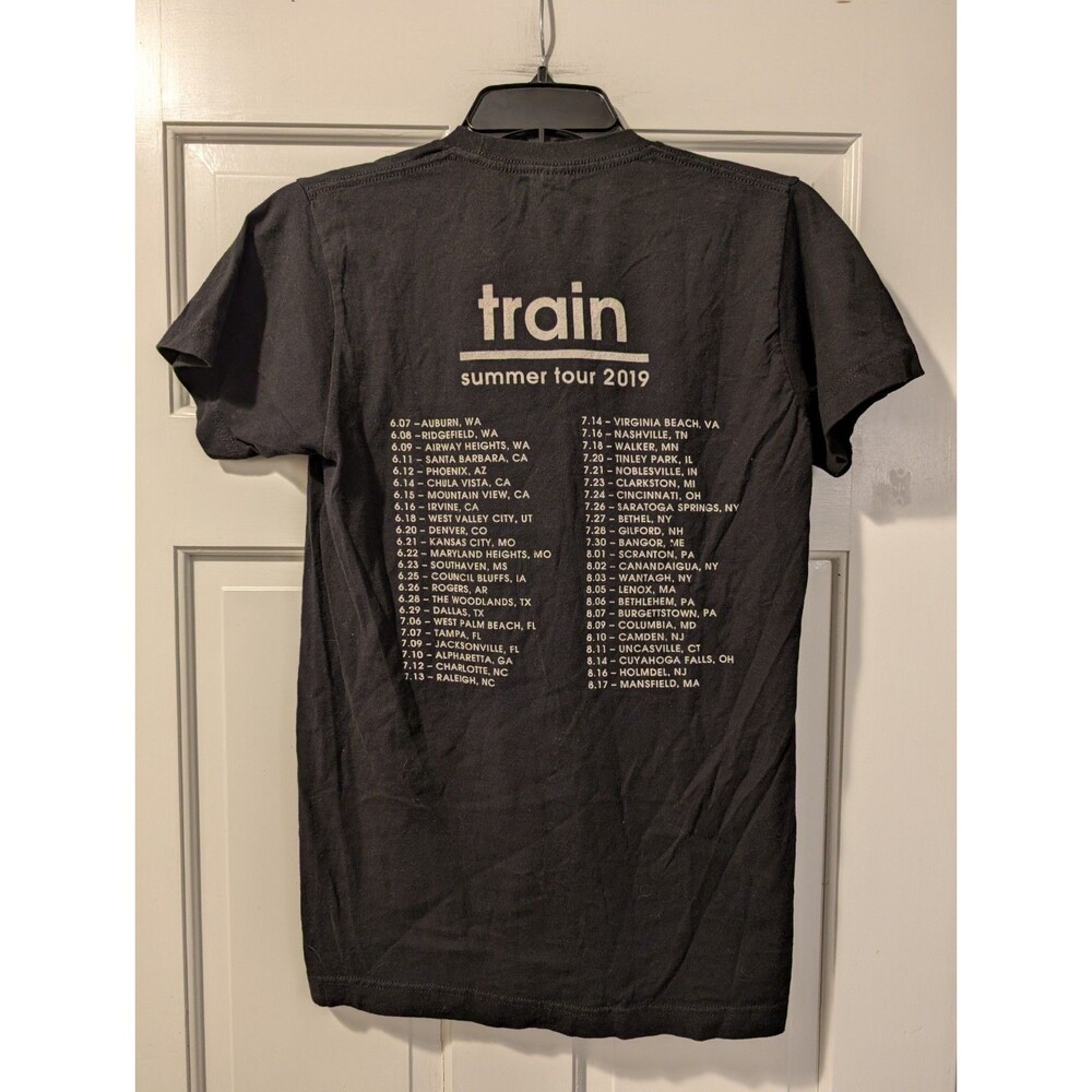 Train Summer Tour 2019 Concert T-Shirt Men’s Small Black Tultex Band Tee - Picture 10 of 13